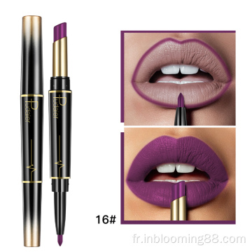 Ensemble de 16 couleurs Matte Private Label Lipstick Lipliner